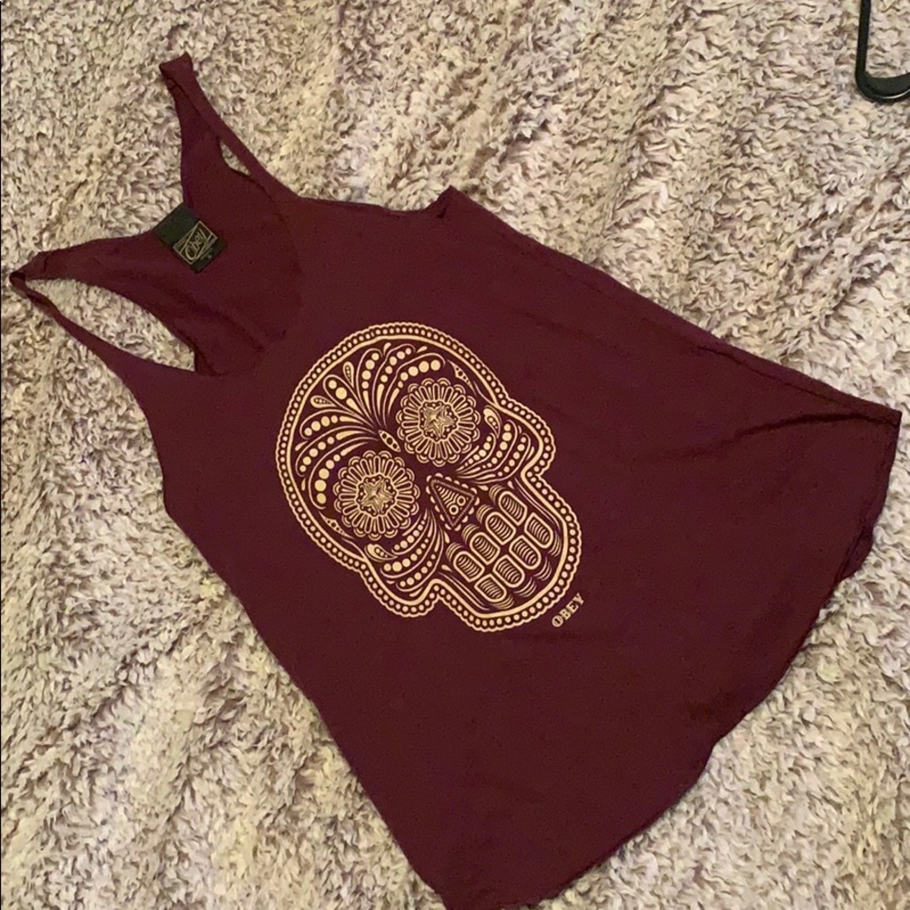 Obey size small tank top